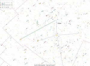 Zoekkaart voor 61 Cygni - de ster van Bessel