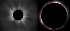 Corona en chromosfeer van de Zon