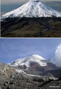 De Chimborazo in het Andesgebergte van Equador