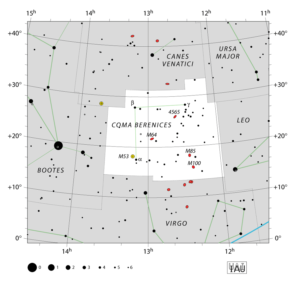 Coma Berenice - IAU-kaart