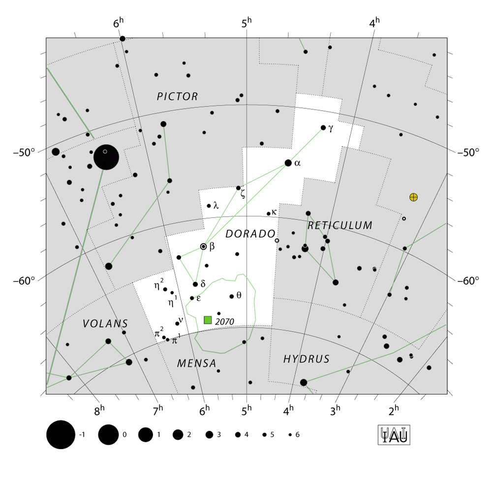 Dorado - IAU-kaart
