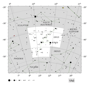 Grus IAU-kaart
