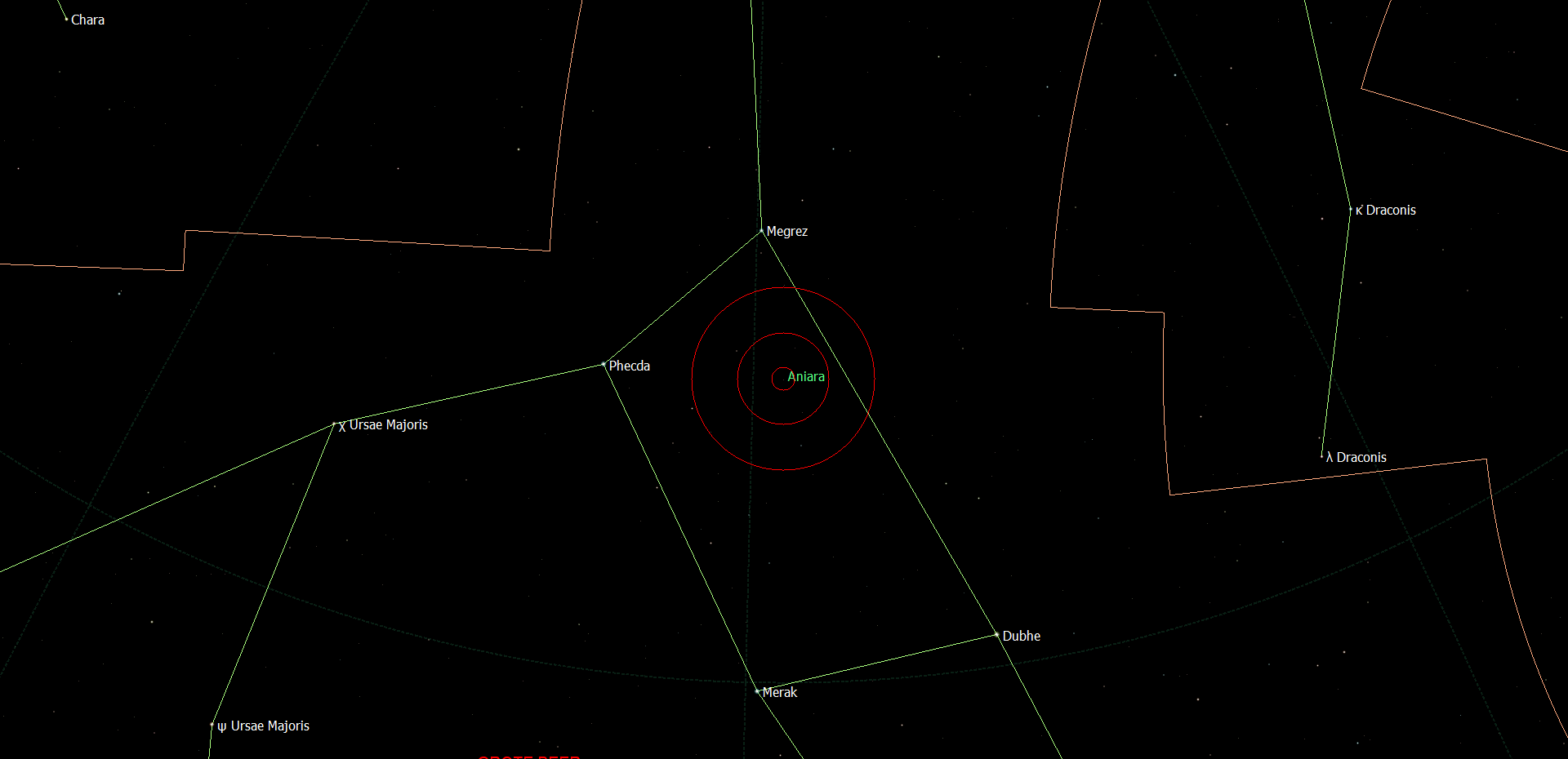 De positie van HD 102956 - Aniara in het sterrenbeeld Ursa Major - Grote Beer.