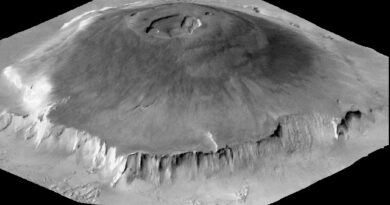 De vulkaan Olympus Mons