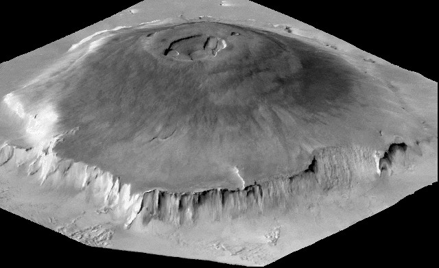 De vulkaan Olympus Mons