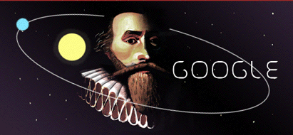 Google Doodle Johannes Kepleredag johannes kepler.