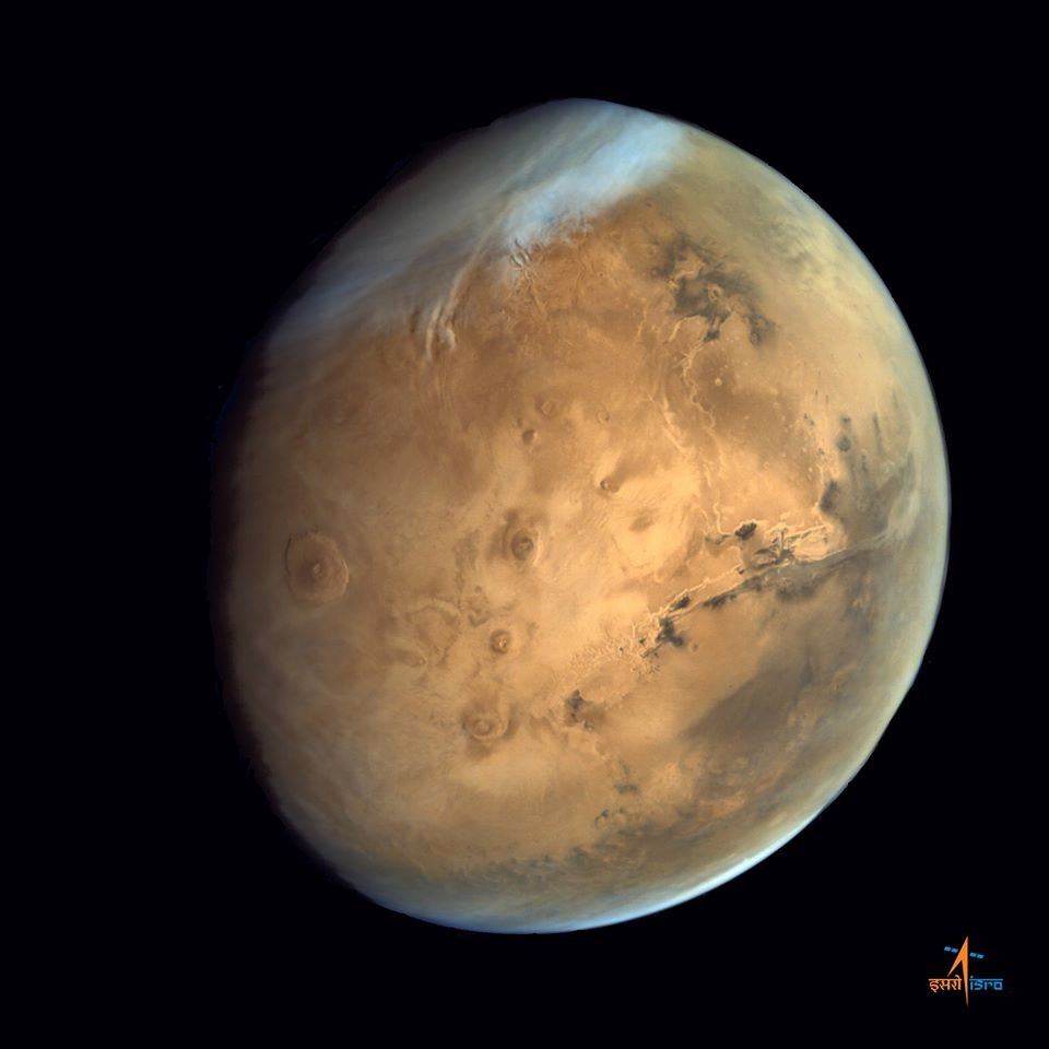 Mars, gefotografeerd door de Mars Insertion Orbiter