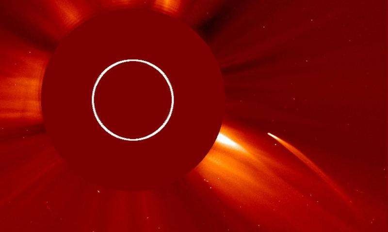 SOHO fotografeert sungrazer