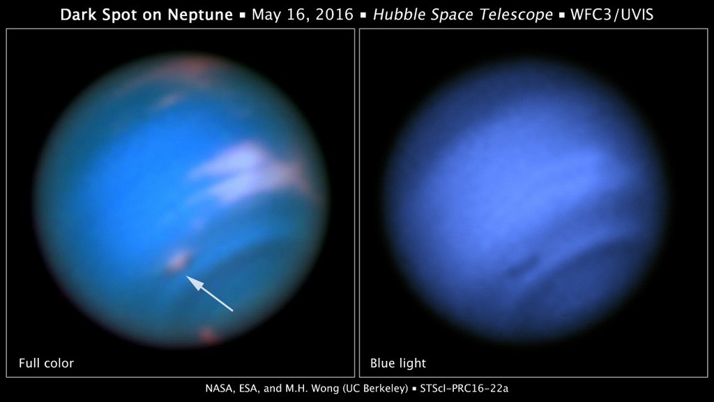 De nieuwe donkere vlek op Neptunusnus