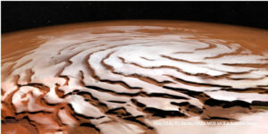De noordpool van Mars