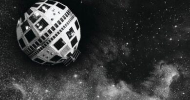 Artist impressie van de Telstar-1 in een baan om de Aarde. Credit: AT&T/ SuperStock/ Corbis/ NASA.