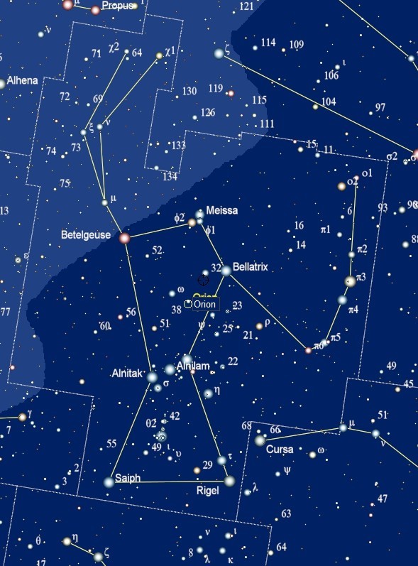 Het sterrenbeeld Orion