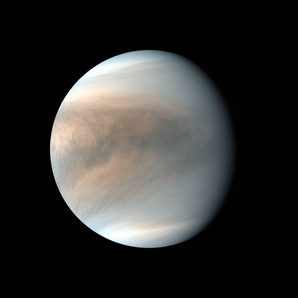 Venus gezien door de Akatsuki ruimtesonde