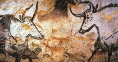 Stier en de Pleiaden geschilderd in de grotten van Lascaux