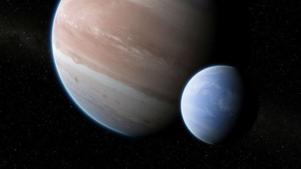 Exomaan bij planeet Kepler-1625b