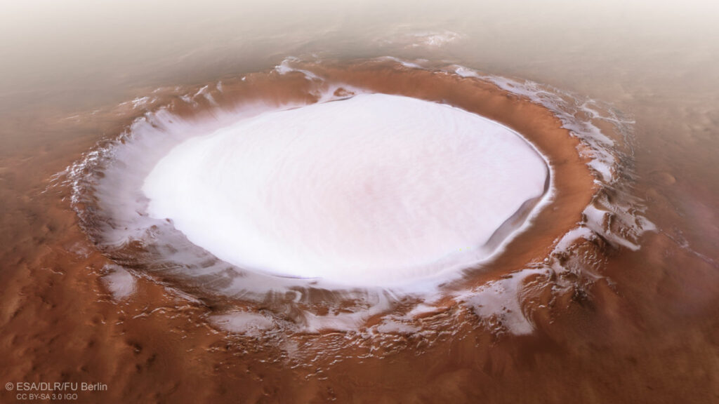 Korolev krater op Mars
