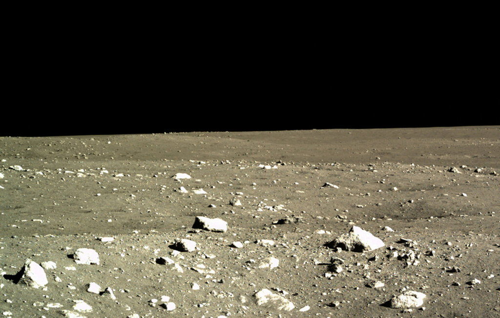 Maanlandschap gefotografeerd door Chang'e 3