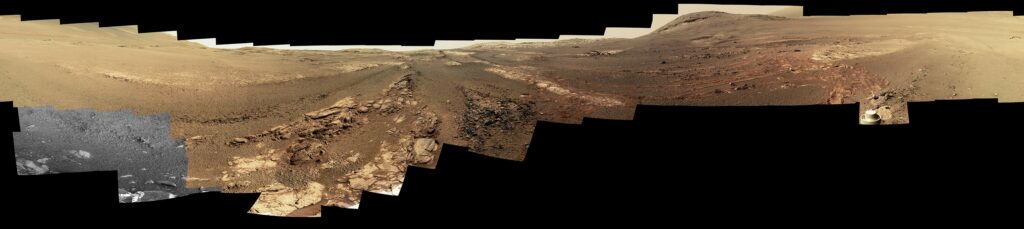 Mars panorama in ware kleuren