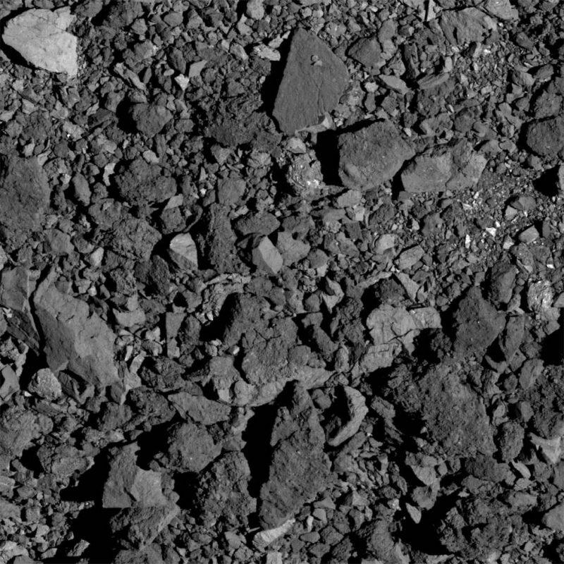 Asteroïde bennu - oppervlak met rotsen