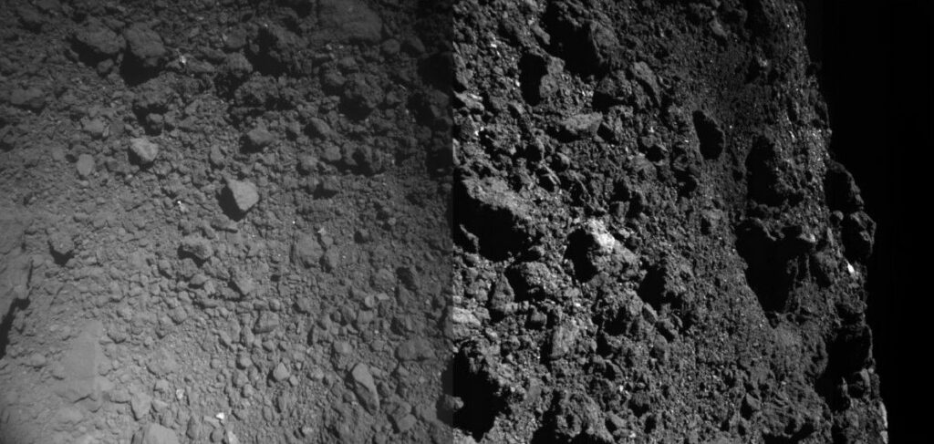oppervlak Ryugu kort voor de landing
