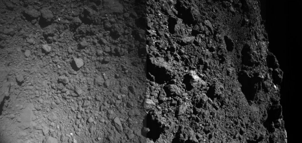 oppervlak Ryugu kort voor de landing