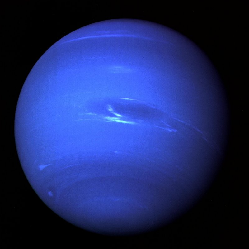 Neptunus gefotografeerd door Voyager 2 in 1989
