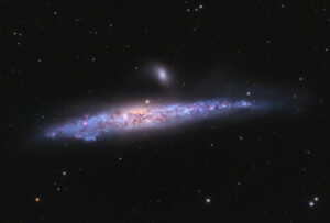 NGC 4631 en NGC 4627 in Canes Venatici