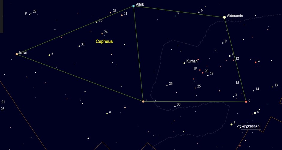 Kruger 60 in het sterrenbeeld Cepheus