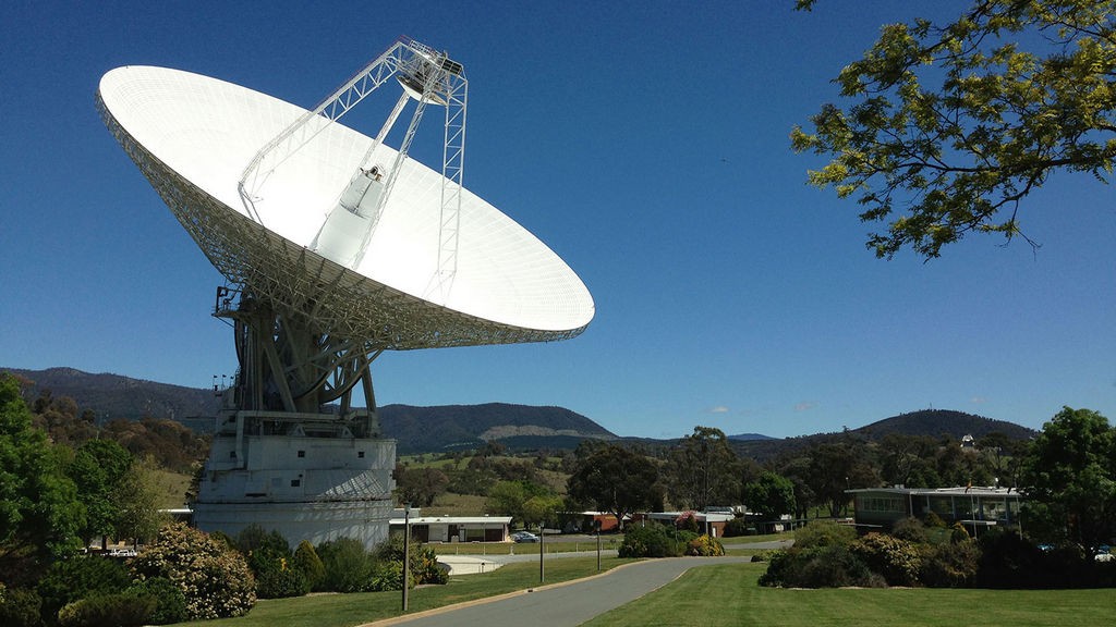De Canberra radioantenne van het deep space network van de NASA