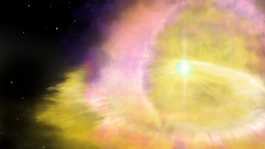 Artist impressie van een supernova