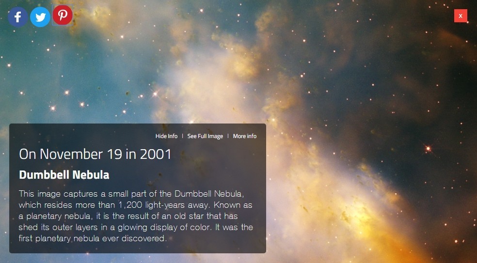 Hubble opname van een deel van de Halternevel in het sterrenbeeld Vosje - Vulpecula