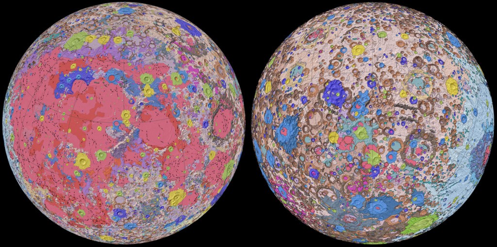 Geuniformeerde geologische kaart van de Maan