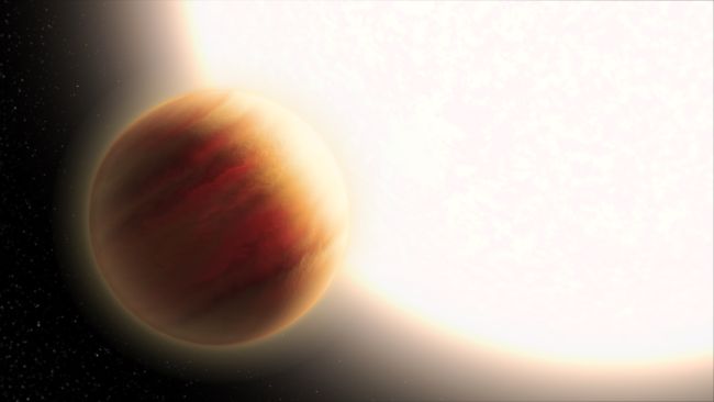 artist impressie van de exoplaneet WASP-79b