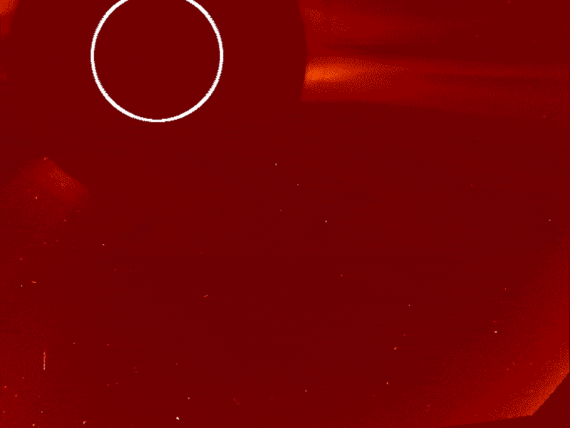 Animatie van de ontdekking van komeet SOHO-4000