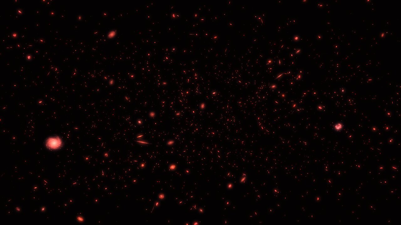 Hubble artist impressie van het jonge heelal