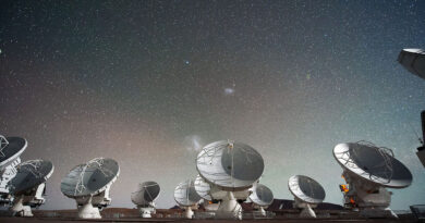 De Atacama Large Millimeter/submillimeter Array van de ESO in Chili.