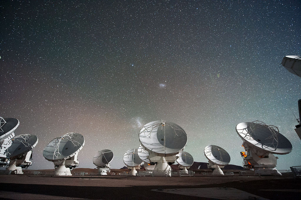 De Atacama Large Millimeter/submillimeter Array van de ESO in Chili.