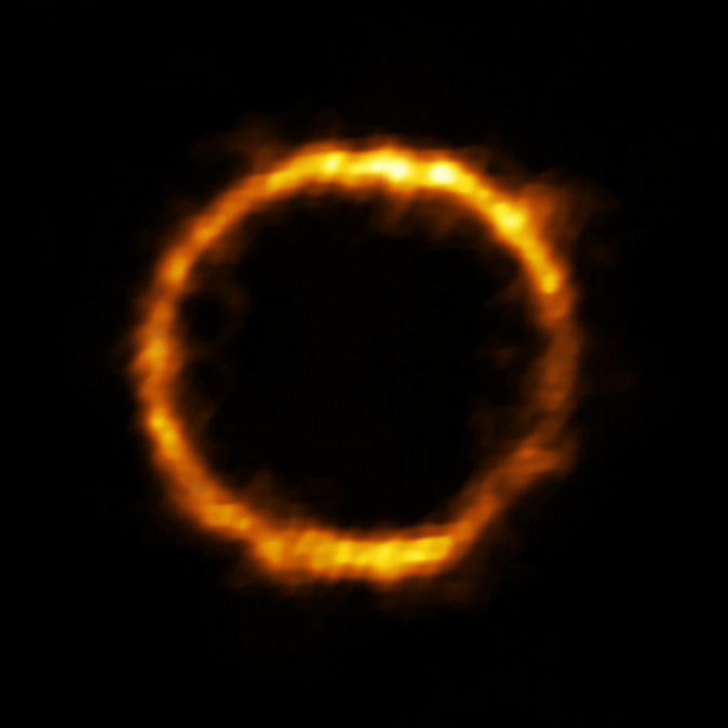 De cirkelvormige structuur van SPT-S J041839-4751.9