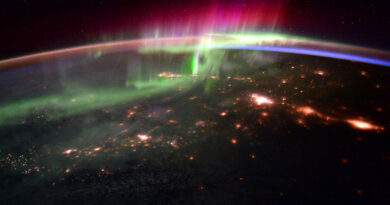 Poolicht gefotografeerd vanuit het International Space Station