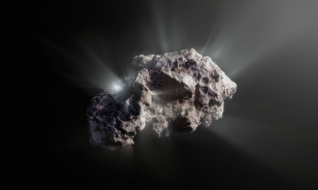 Artist impressie van komeet 2I/Borisov
