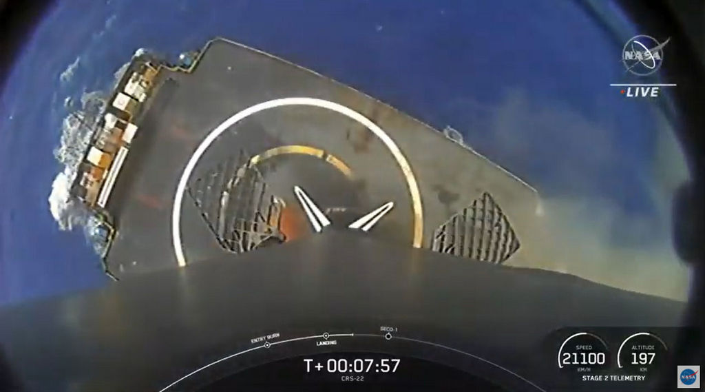 Landing Falcon9 op droneschip