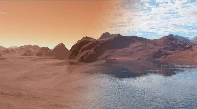 Impressie van Mars - vroeger en nu