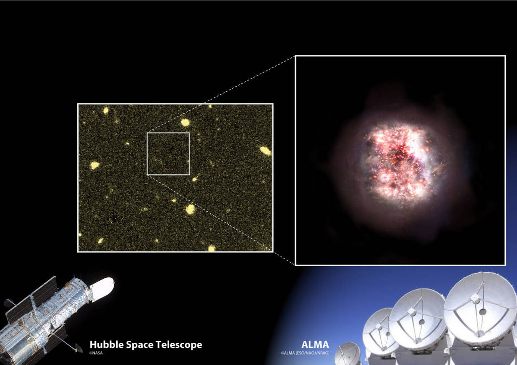 ALMA zit sterrenstelsels die Hubble niet kan zien