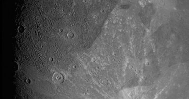 Ganymedes gefotografeerd door Juni