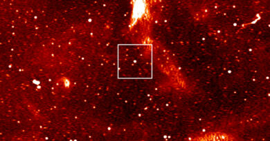 PSR J0523-7125 lijkt op een gewone bron van radiolicht.