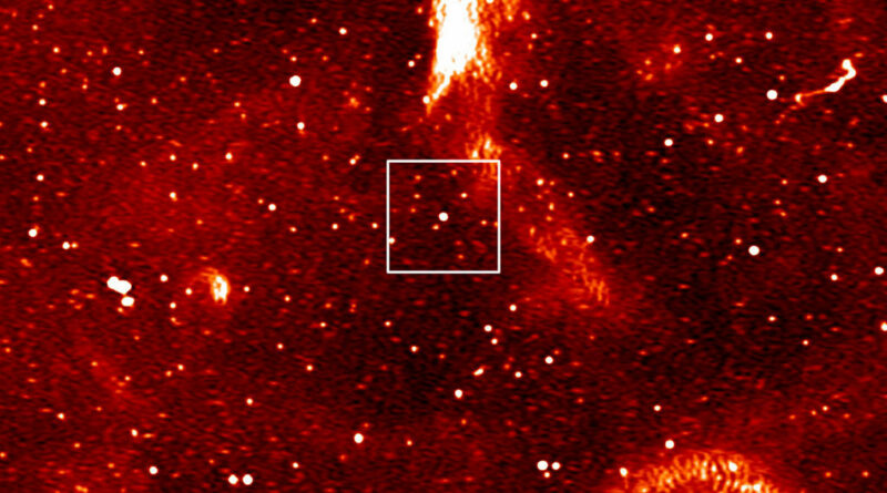 PSR J0523-7125 lijkt op een gewone bron van radiolicht.