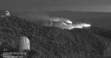 Contreras-brand bereikt Kitt Peak National Observatory