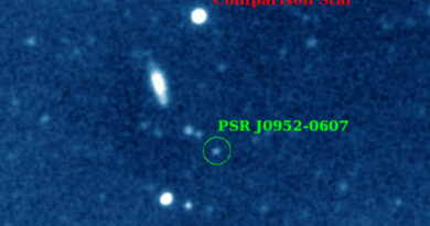 PSR J0952-0607 en zijn begeleider
