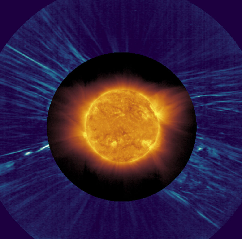 De corona vastgelegd door het Metis-instrument van de Solar Orbiter