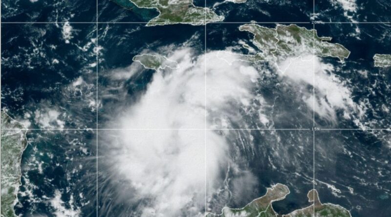 Tropiche storm Ian boven de Cariben